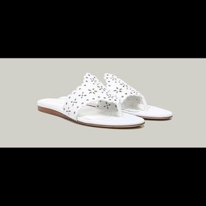 Veronica Beard White Sandal,size 8 1/2